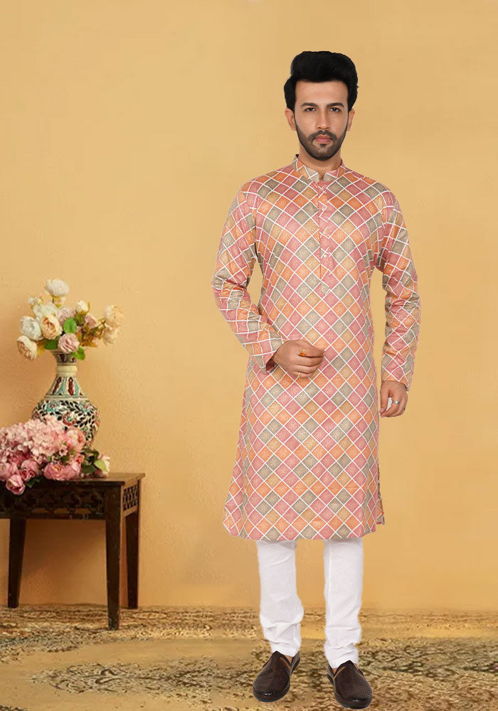 Multi-colour cotton Kurta